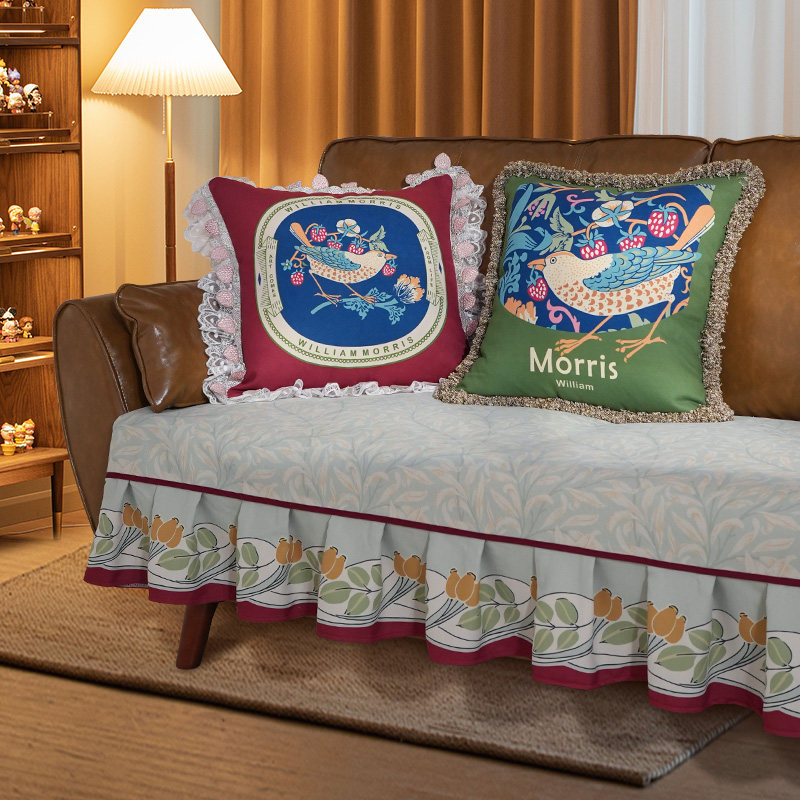 莫里斯欧美氛围感沙发垫法式复古防滑四季通用沙发坐垫高端定制