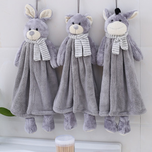 北欧卡通挂式加厚擦手巾