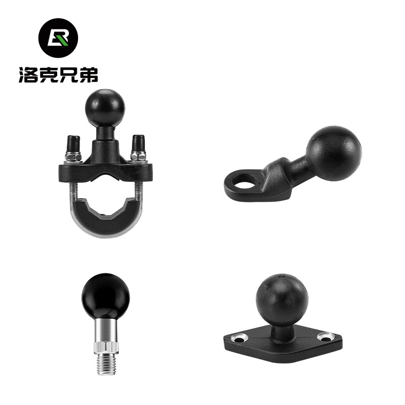 摩托车支架配件手机导航车把后视镜底座固定M10球头连接骑行装备