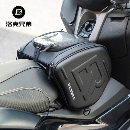 洛克兄弟油箱包踏板摩托车储物硬壳摩旅三角包NMAX PCX 佛沙 XMAX