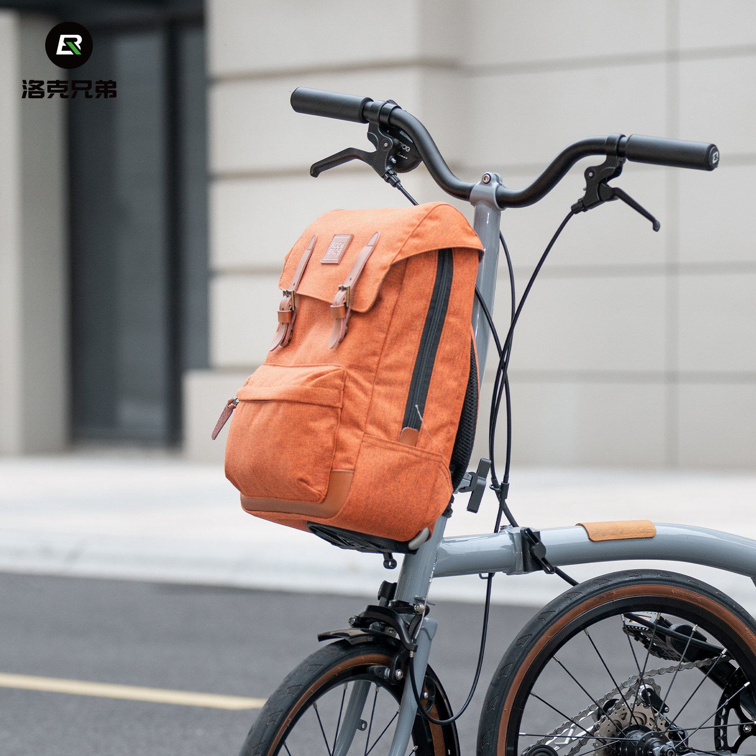 洛克兄弟复古背包车头包骑行通勤