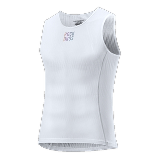 洛克兄弟春夏男款排汗衫透气速干打底背心自行车骑行运动无袖上衣
