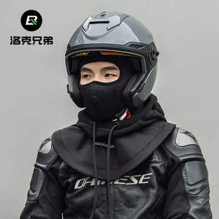 洛克兄弟保暖头套骑行防寒防风开车面罩护耳男女款 帽子围巾一体帽