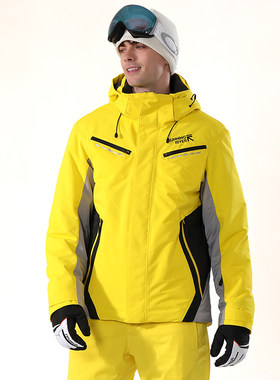 RUNNING RIVER奔流男款短款时尚拼接滑雪服上衣双板外套A4009