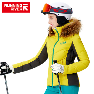 RUNNING RIVER奔流女式防水透气保暖修身珠棉加厚双板滑雪服D8160