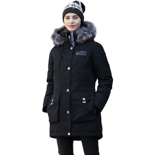 RUNNING RIVER奔流户外女式登山防风保暖中长款加厚派克棉服0140