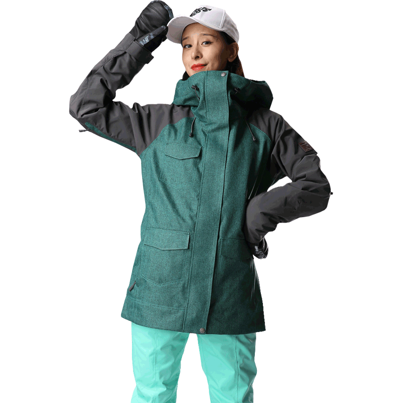runningriver奔流户外拼色滑雪服