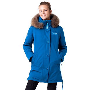 RUNNING RIVER奔流户外女式登山防风保暖中长款加厚派克棉服7143