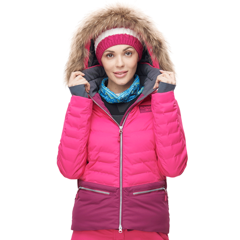 RUNNING RIVER奔流女式防风保暖修身珠棉加厚双板滑雪服D6140