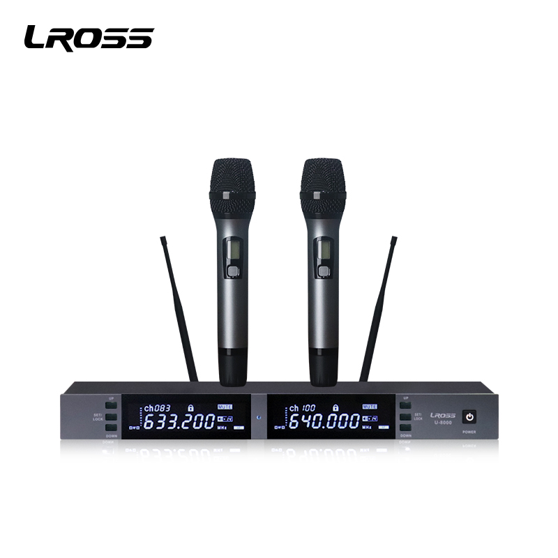 无线手持一拖二U段麦克风