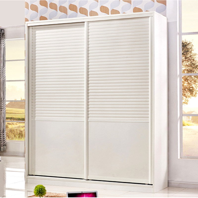 简约现代百叶推拉门衣柜移门整体环保衣柜定制定做衣橱欧式大衣柜