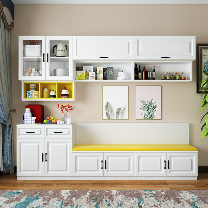 餐规柜现代简约餐厅卡座餐边柜餐桌组合家用小户型靠墙酒柜储物柜