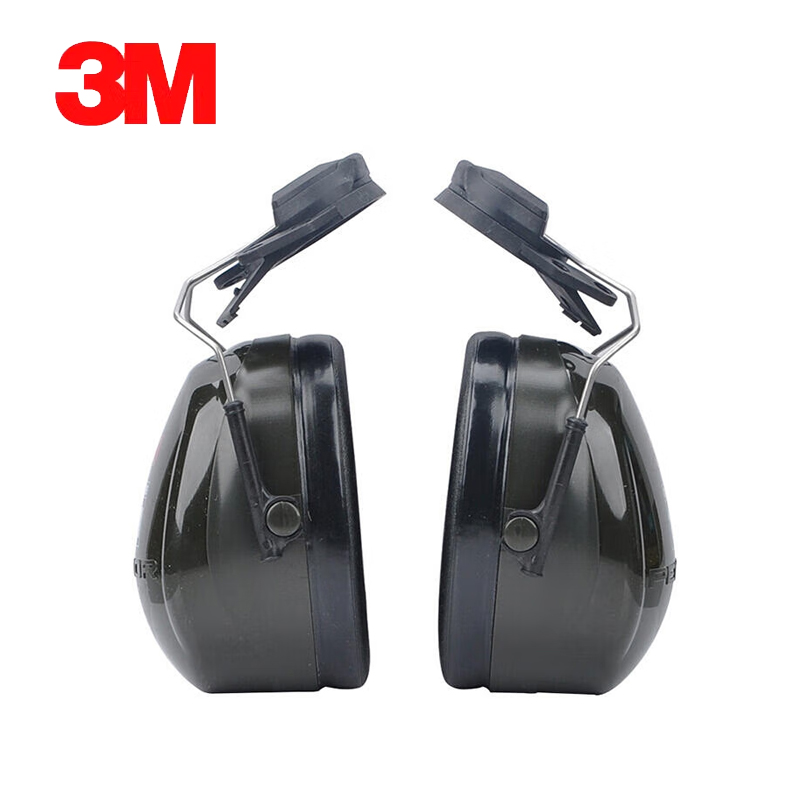 3M挂安全帽式隔音耳罩工地车间