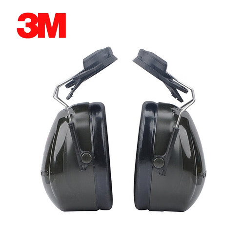 3M挂安全帽式隔音耳罩工地车间