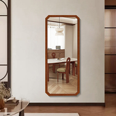 中古全身镜家用壁挂全身镜新中式 实木落地镜卧室防爆覆古全身镜子