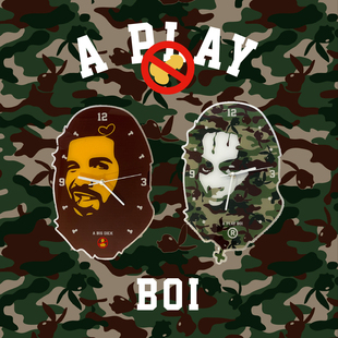 RAINMAKE | 恶搞DRAKE PLAYBOI CARTI B*PE 时钟 HIPHOP家具欧美