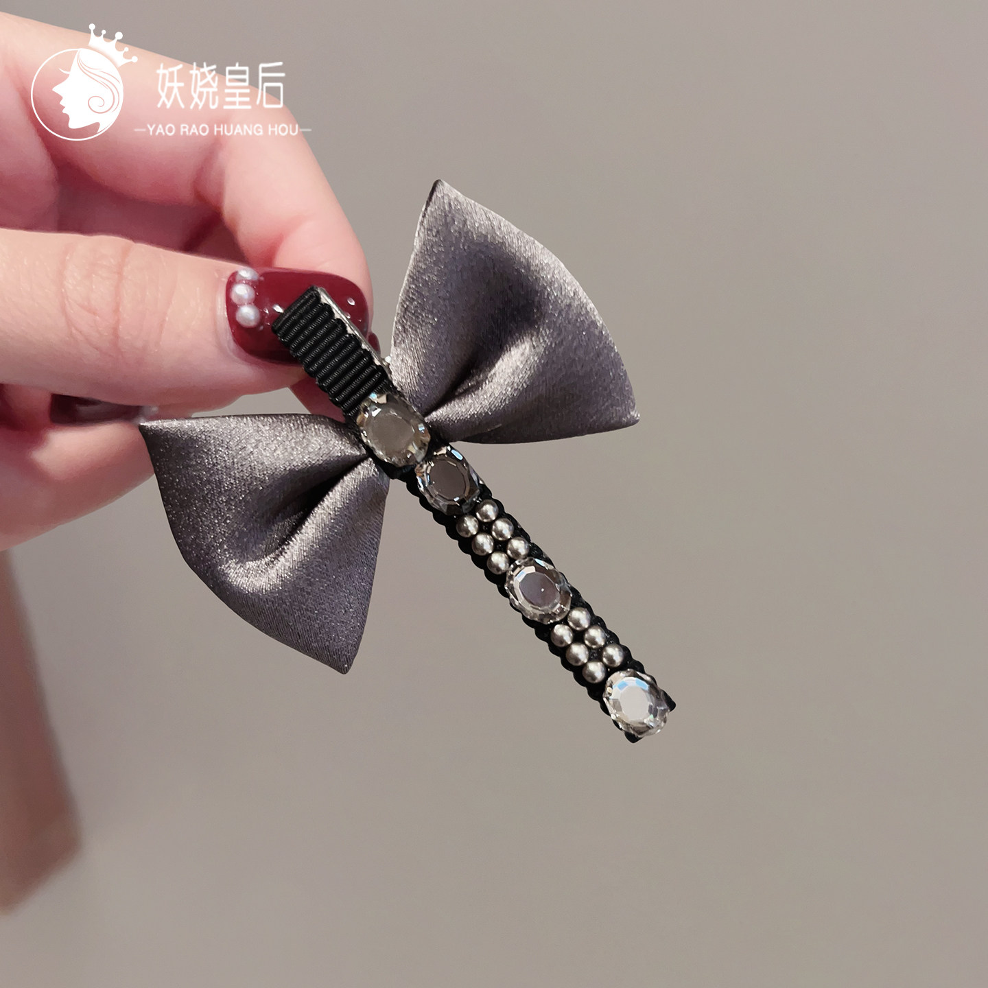 闪钻高级感刘海碎发鸭嘴夹侧边夹