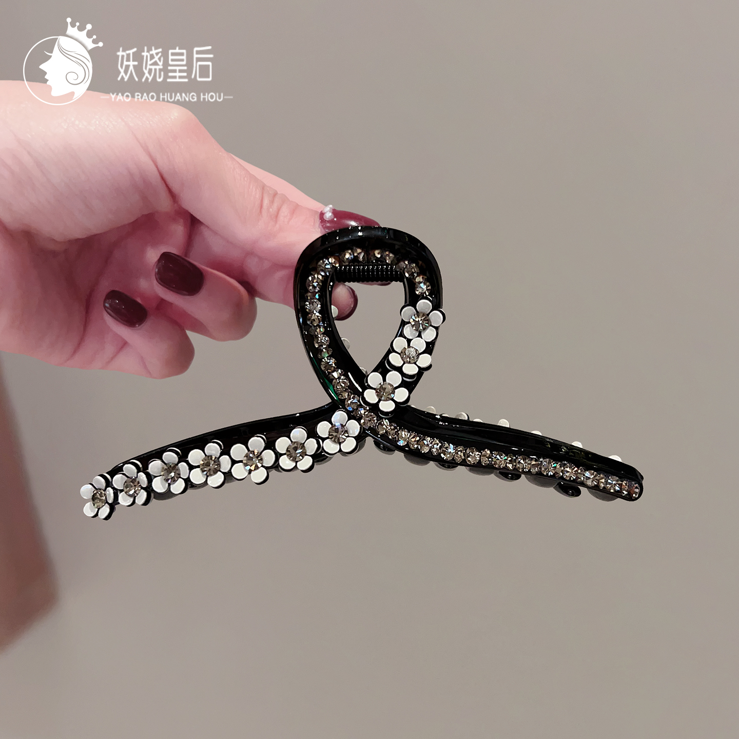 后脑勺醋酸懒人盘发抓夹顶夹发夹