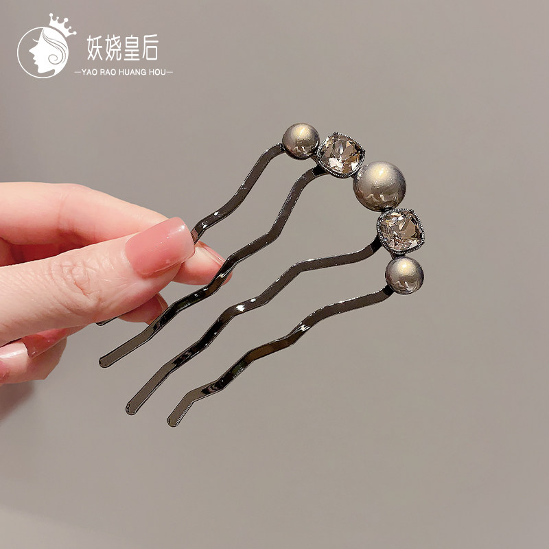 珍珠发梳发卡2025新款四齿盘发固定神器头发插梳u型发夹发簪发饰,饰品/流行首饰/时尚饰品新,发饰,淘宝优惠券,粉丝福利购,淘宝优惠卷