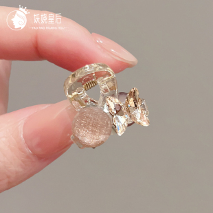 气质珍珠小号抓夹高级感前额刘海夹侧边发夹2025新款 发卡头饰 夏季