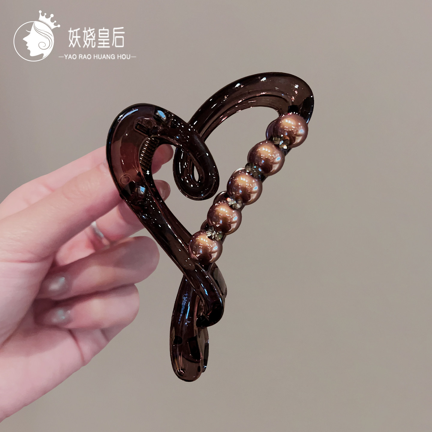 抓夹女中号后脑勺盘发头饰鲨鱼夹