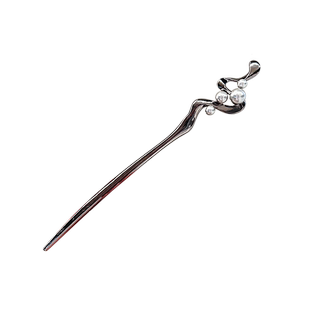 小众新中式金属黑色发簪女高级感古风发饰盘发钗簪子现代简约头饰