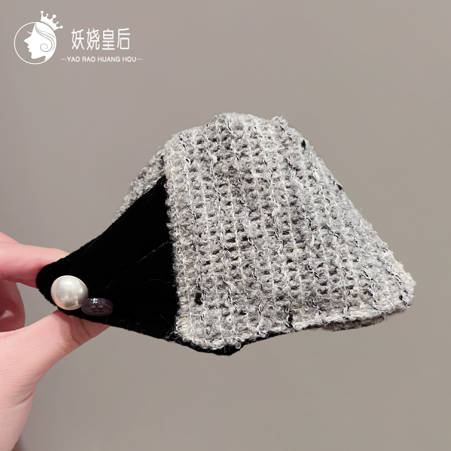 后脑勺盘发鲨鱼夹子发卡头饰秋冬