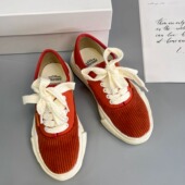 变形溶解帆布鞋 三原康裕余文乐madness厚底男板鞋 增高女橙mmy新款