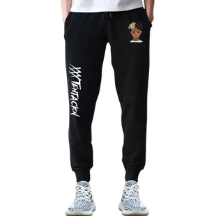 XXXTentacion纪念嘻哈HIPHOP说唱音乐休闲裤子男小脚卫裤运动长裤