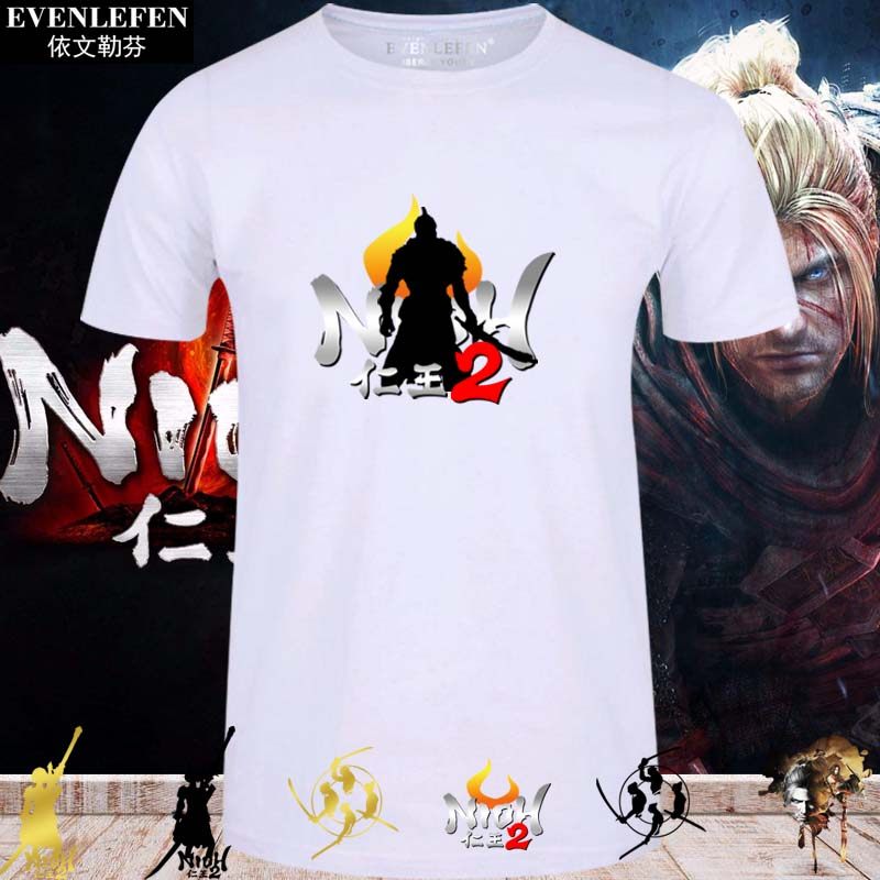 仁王2游戏周边短袖t恤衫男女学生全棉夏装半截袖体恤个性潮上衣服