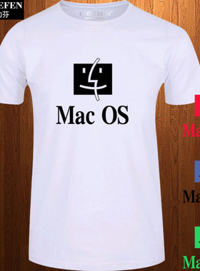 Mac OS操作系统Macintosh系列程序源代码T恤短袖男女半截袖衫衣服