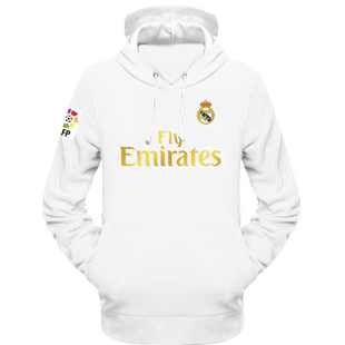 皇马队服球衣美凌格足球迷服外套运动服男女加绒连帽衫卫衣本泽马