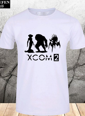 xcom2幽浮2游戏周边短袖T恤衫男女全棉半截袖体恤学生上衣服夏装