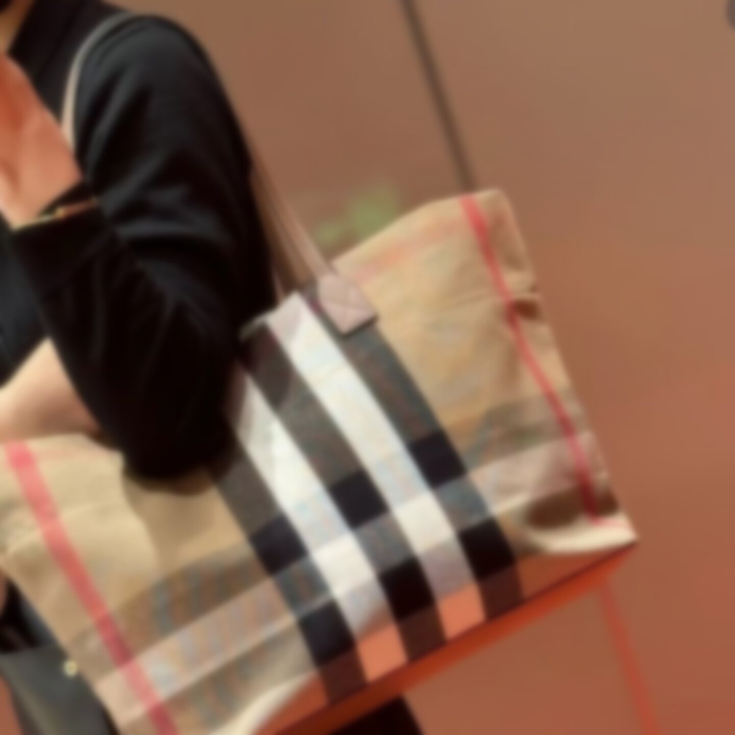 英伦风格纹帆布托特包女单肩大容量休闲购物袋