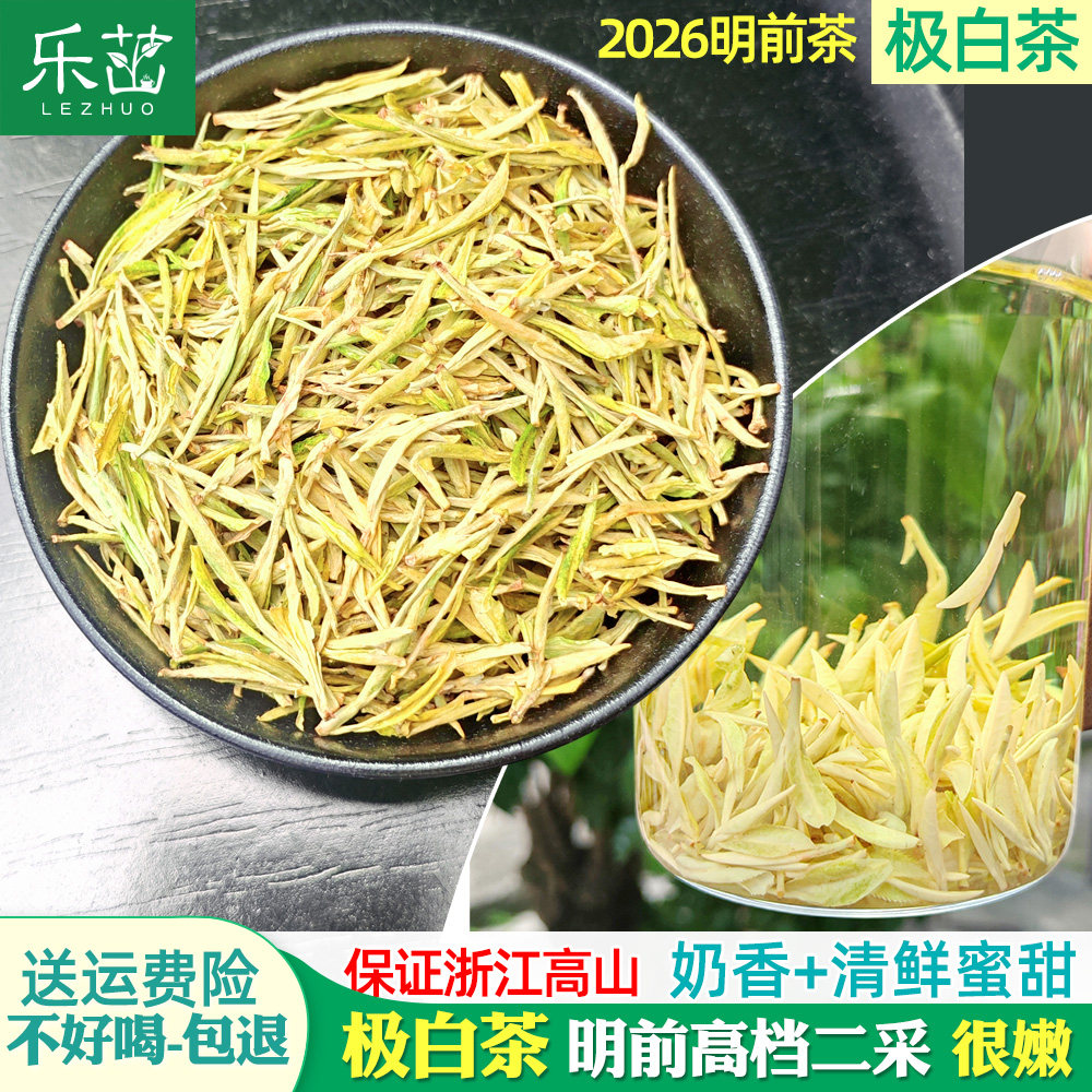 极白茶 奶香密甜【开园二采-乐茁茶叶】2026年新茶安吉奶白茶高山图片