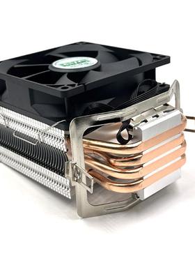 AVC4铜管CPU风扇 AM4 1155 X99 1700 2011台式机电脑超静音散热器