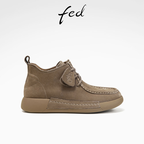 fed厚底休闲鞋冬季新款女靴工装马丁靴时尚通勤单靴女D0926-ZC669