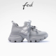 秋季 增高休闲鞋 新款 fed银色老爹鞋 女鞋 芭蕾厚底鞋 女S0828 YAB881
