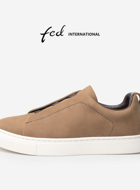 fed新款运动板鞋男士休闲鞋透气一脚蹬懒人鞋子低帮潮流舒适时尚