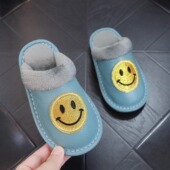 亲子儿童真皮棉拖鞋 居家室内防滑防水男家用宝宝 秋冬毛毛绒女冬季