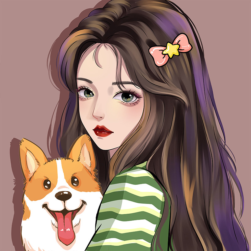 q版手绘头像卡通人物形象动漫设计情侣漫画真人照片画头像定制作