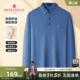 亲肤舒适 长袖 梦特25秋季 polo衫 棉弹T恤亲肤商务休闲日常 男士