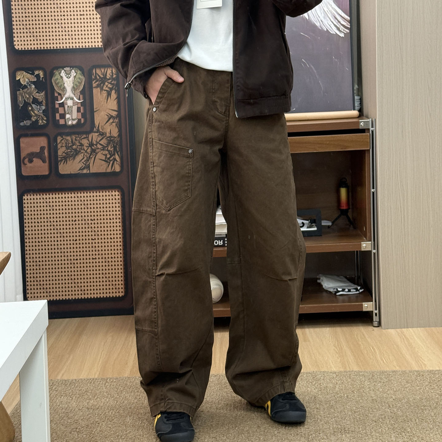 重工水系日系工装阔腿休闲裤男女