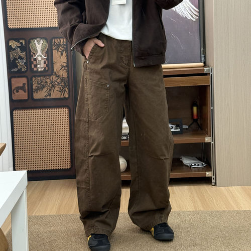 重工水系日系工装阔腿休闲裤男女