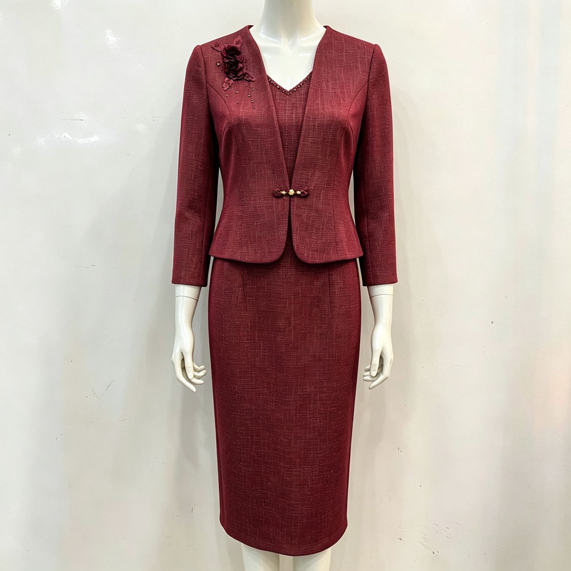 喜妈妈婚宴敬酒礼服两件套图片