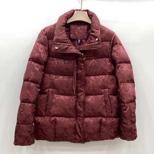 708品牌云绒服石墨烯发热保暖冬装棉服女休闲宽松提花立领棉衣服