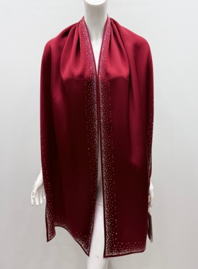 婚宴礼服穿搭高级感醋酸缎面披肩