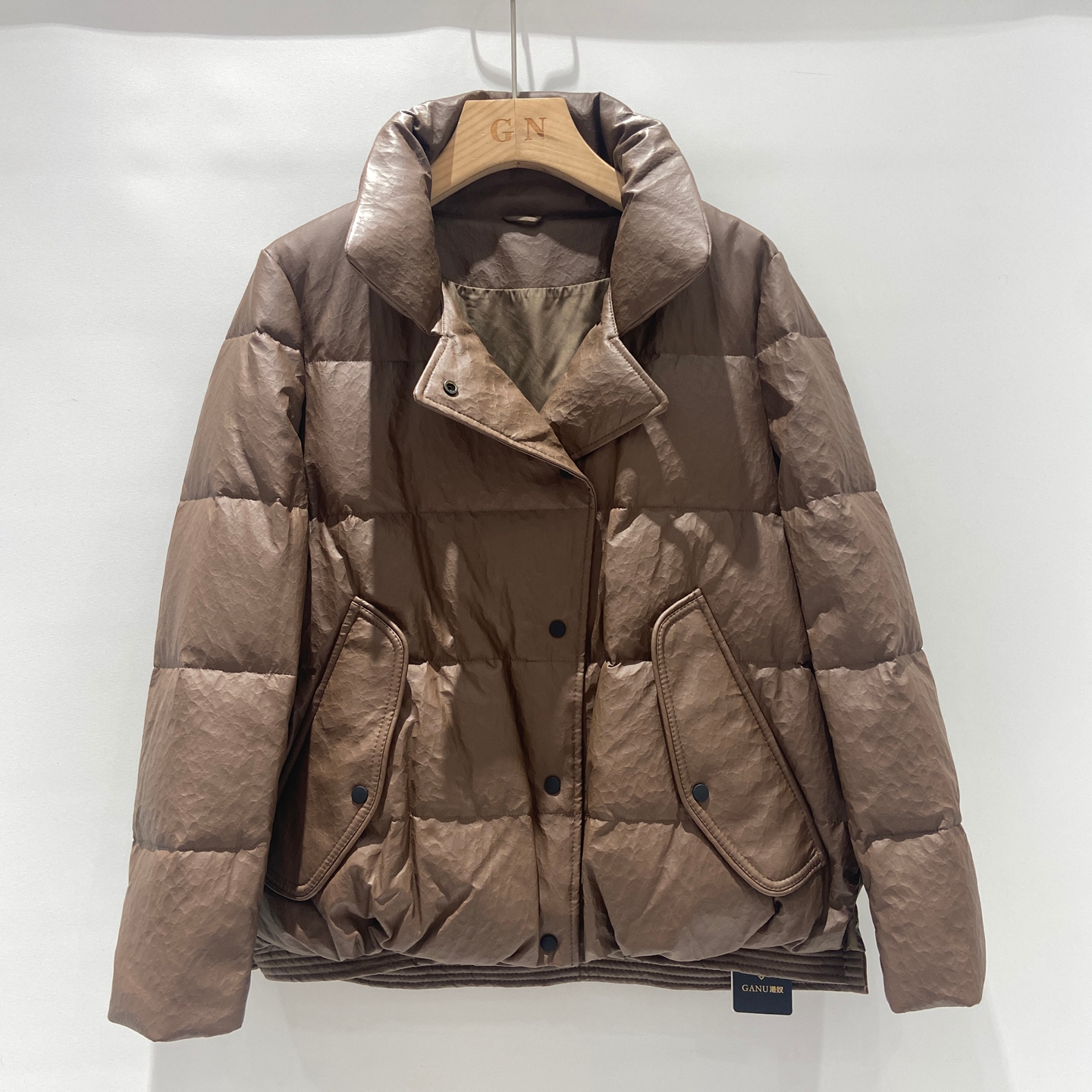 高端海宁皮草澳羊皮真皮衣鹅绒服女士立领鹅绒羽绒服冬装保暖外套