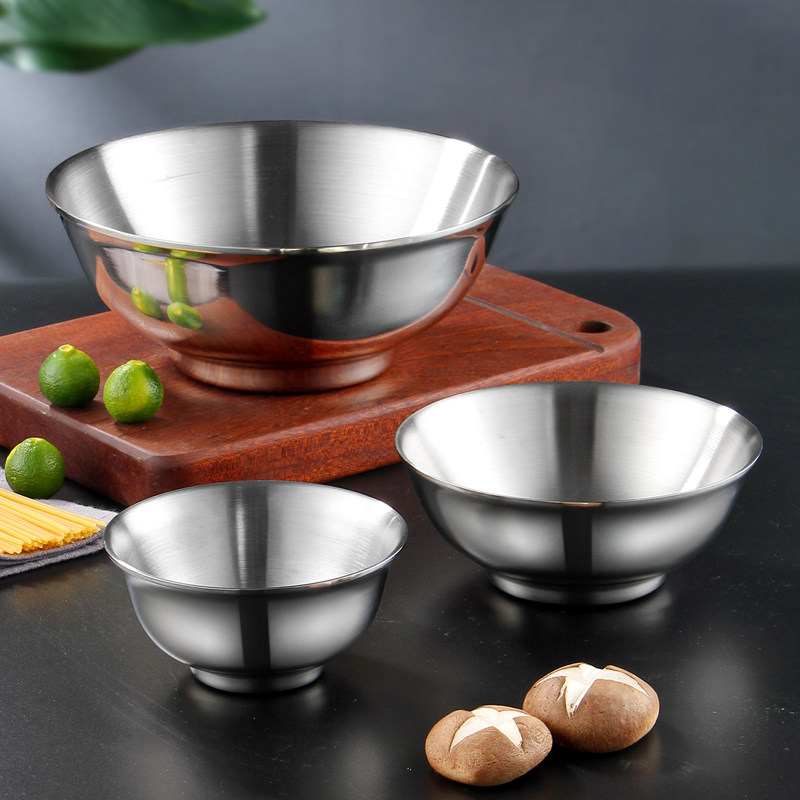 304不锈钢碗家用泡面碗汤碗饭碗沙拉碗甜品碗宿舍用学生圆形大碗,餐饮具,碗,淘宝优惠券,粉丝福利购,淘宝优惠卷