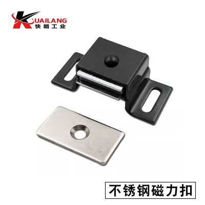 不锈钢磁力吸框门黑色